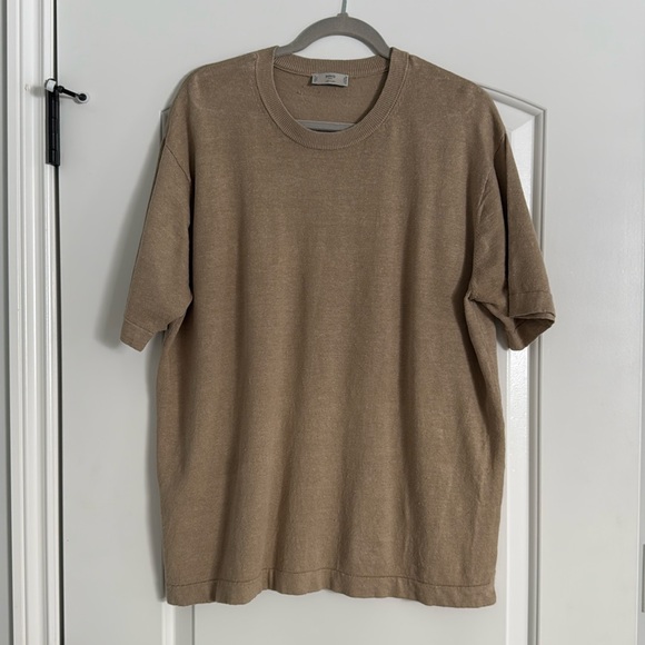 Mango Linen Crew Shirt - Picture 1 of 3
